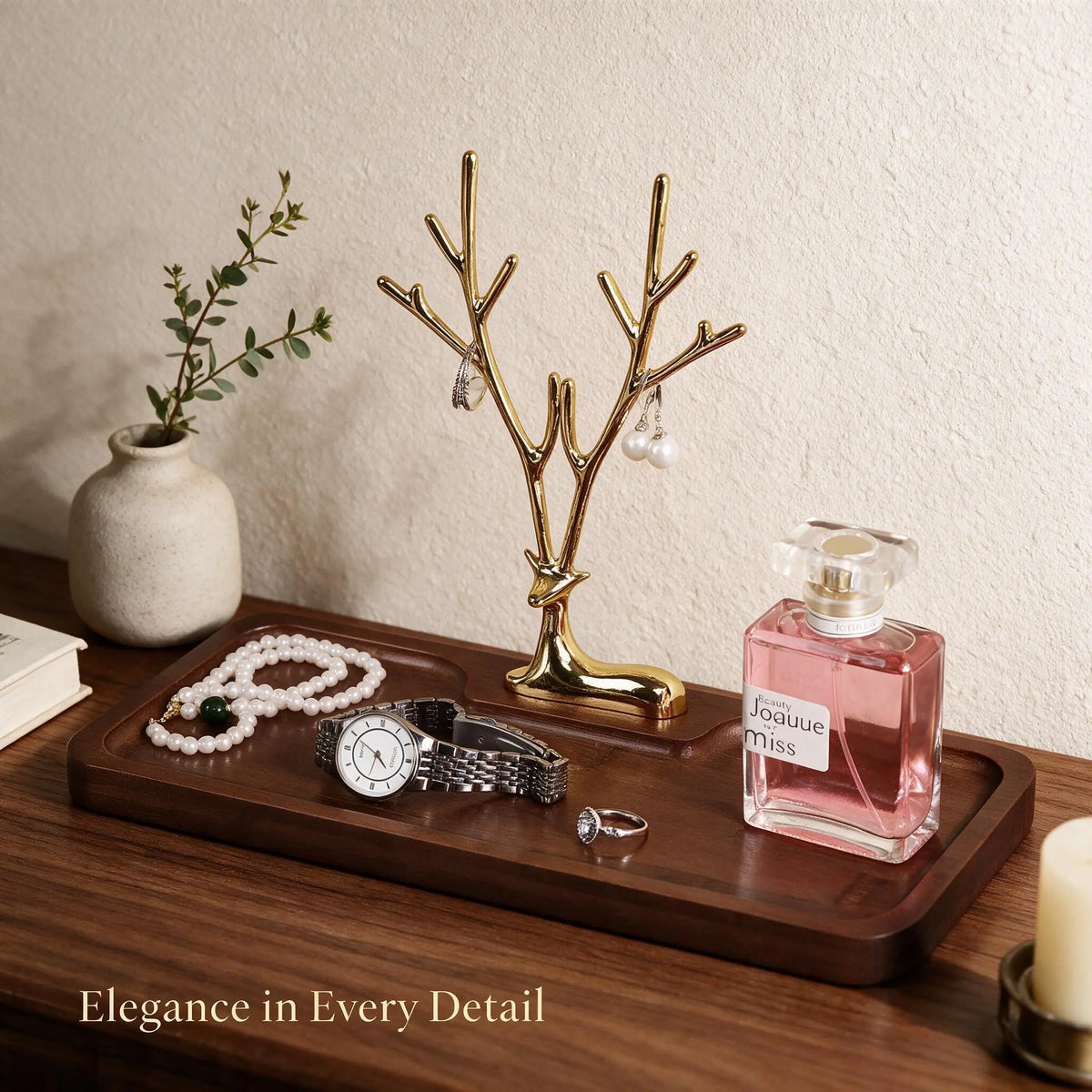 Modern Aesthetic Key Holder Rack - Practical Organizer with Compact Storage Shelves & Desktop Tray, for Entryway, Living Room Decor, Aesthetic Room Decor, Study Home Supplies