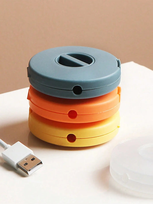Cable Organizer Box for Data Cables, Earphone Wires, Charging Cords, Portable Desktop Storage Solution, Home Office Essential