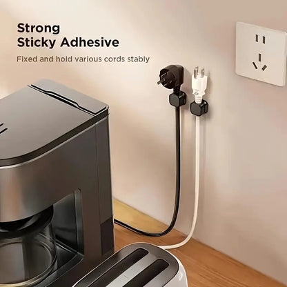 6-Pack Adhesive Spring Clip Set - Cord Storage Organizer for Desk Cable Management, Phone Charger Wire Keeper (Office Use), Adhesive Clips