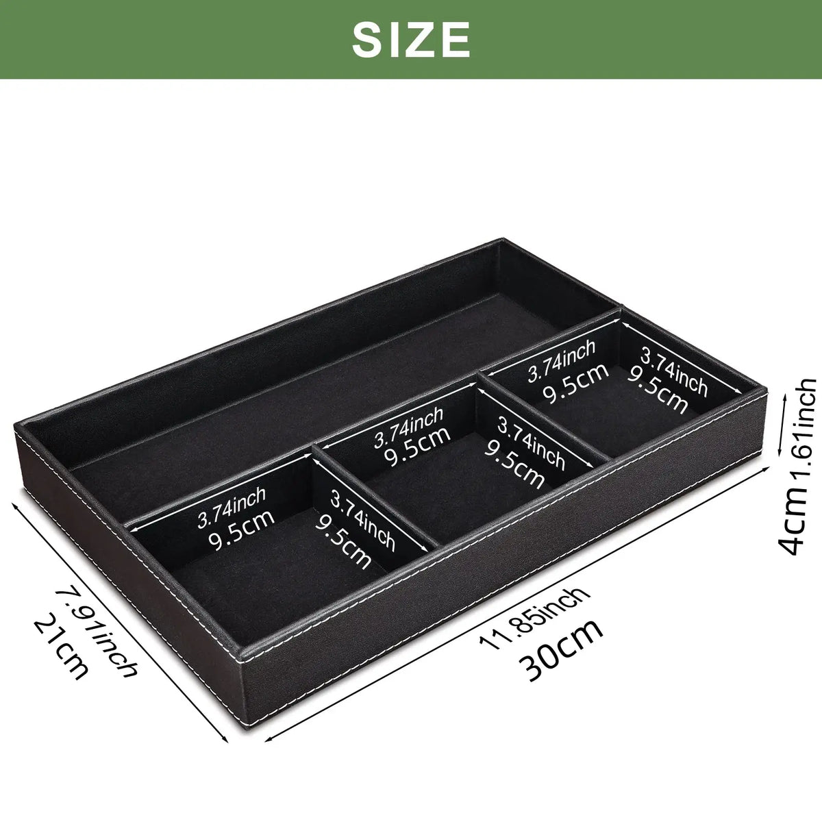 Faux Leather Storage Tray, Stackable Jewelry Drawer Organizer, Bedside Table Organiser, Edc Storage Tray, Versatile Organizer