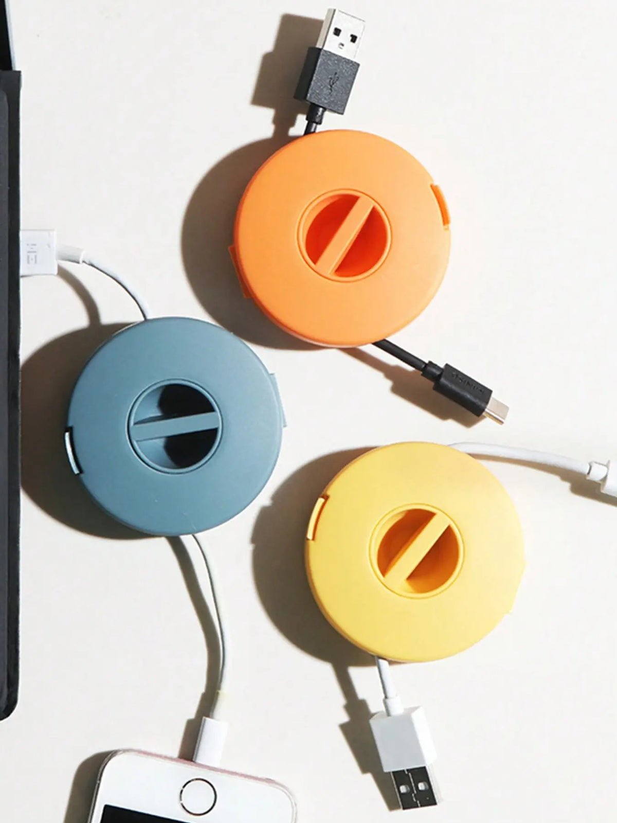 Cable Organizer Box for Data Cables, Earphone Wires, Charging Cords, Portable Desktop Storage Solution, Home Office Essential