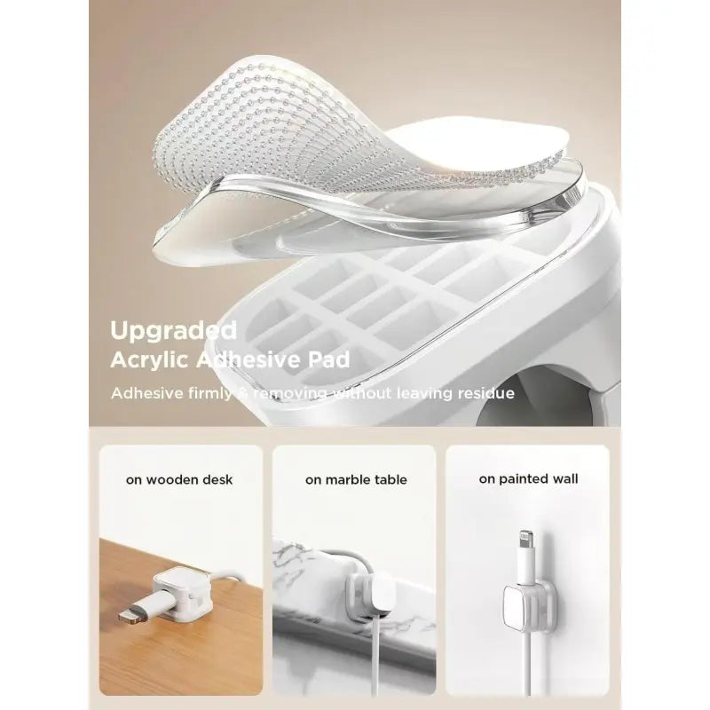 6 Pack Magnetic Cord Organizer,Desk Cable Management Clips, Phone Charger Wire Organizer Keeper for Nightstand Car Office Accessory