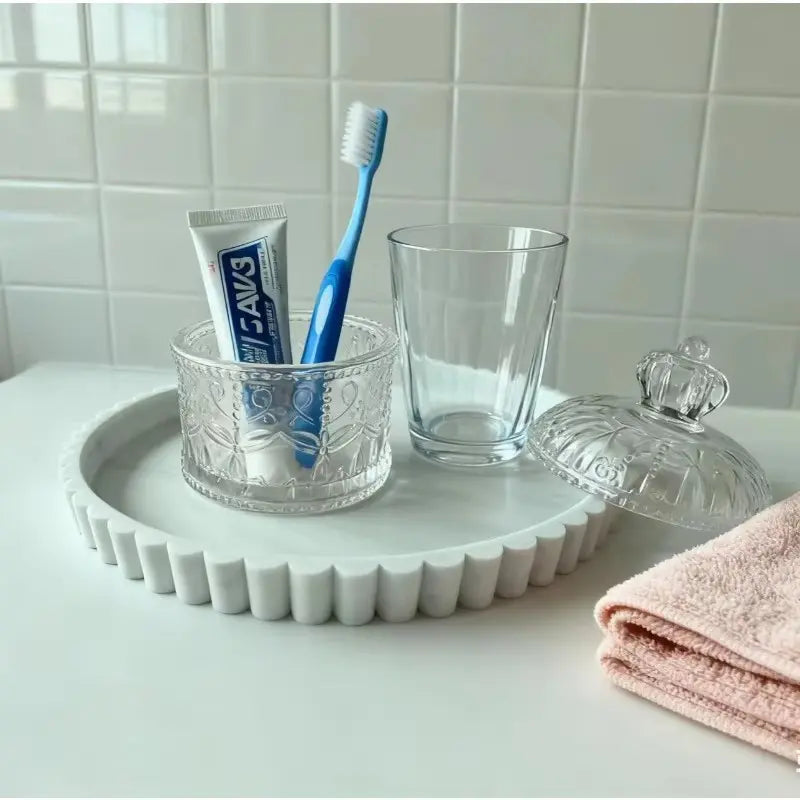 Silicone Bathroom Tray, Jewelry Tray, Kitchen Tray, Toiletries Tray, Vanity Tray, Storage Tray, 1 Piece, Durable & Versatile Design