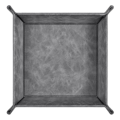 PU Leather Valet Tray Desk Organizer - Durable Multi-Use Catchall for Office Accessories, Dresser Gifting, Nightstand & Living Room, Bathroom Table Organizers for Weddings, Vanity Storage