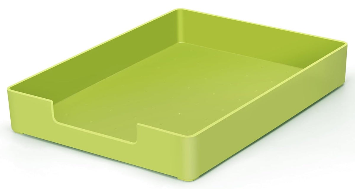 Letter-Size Tray, Desk Drawer Organizer for A4 Paper, Off-White