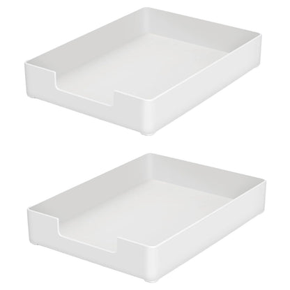Letter-Size Tray, Desk Drawer Organizer for A4 Paper, Off-White