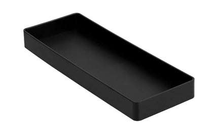 Amazon Basics Rectangular Plastic Desk Organizer, Half Accessory Tray for Office Supplies and Workspace Organization, 9.4" x 3.3" x 1", White
