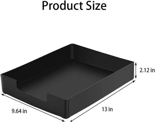Letter-Size Tray, Desk Drawer Organizer for A4 Paper, Black