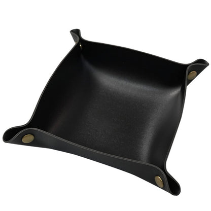 Leather Valet Tray, Small Catchall Tray, Desktop Storage Organizer, EDC Dump Tray for Key, Phone, Jewelry, Wallet, Coin, Watch (Khaki-S)