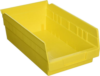 Akro-Mils 30130 Heavy Duty Plastic Shelf Bins, 12"x 6.5"x 4", Red, 12-Pk