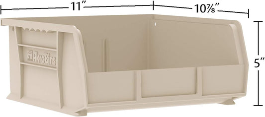 Akro-Mils 30235 AkroBins Plastic Storage Bins, 11"x11"x5", Red, 6-Pack