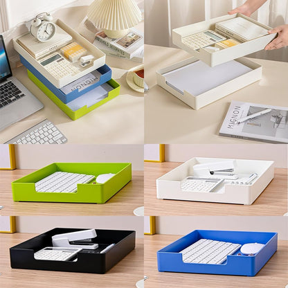 Letter-Size Tray, Desk Drawer Organizer for A4 Paper, Black