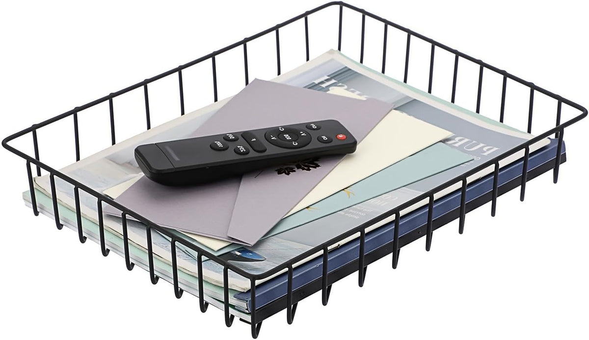 BTSKY Multipurpose A4 File Tray Wire Desk Tray Organizer, Black