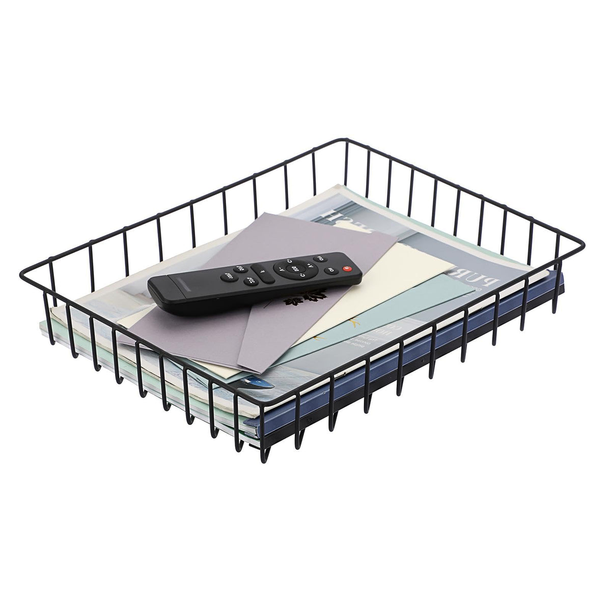 BTSKY Multipurpose A4 File Tray Wire Desk Tray Organizer, Black