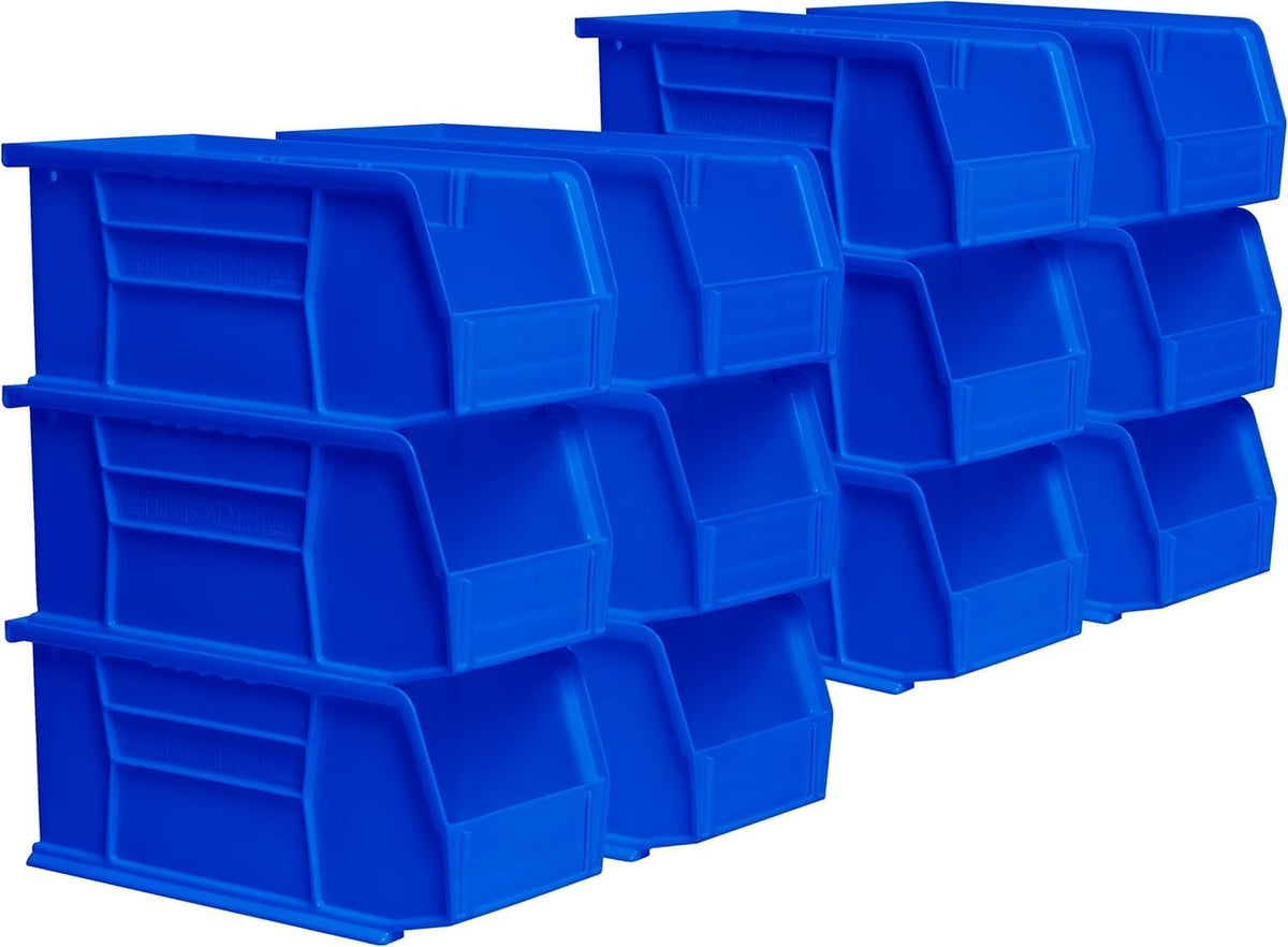 Akro-Mils 30230 AkroBins Plastic Storage Bins, 11"x5"x5", Blue, 12-Pack