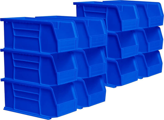 Akro-Mils 30230 AkroBins Plastic Storage Bins, 11"x5"x5", Blue, 12-Pack
