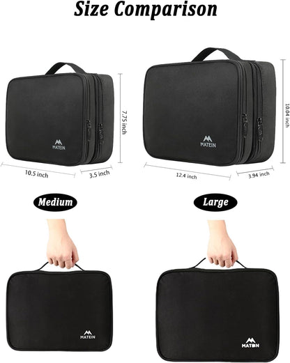MATEIN Electronics Organizer Travel Case, Cable Organizer Bag, Black