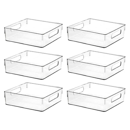 Clear Plastic Storage Bins, Pantry Organizers and Storage, Kitchen Organization and Storage Containers Bins for Organizing, Fridge, Freezer, Bathroom, Pantries, Medicine Cabinet Organizer Bin