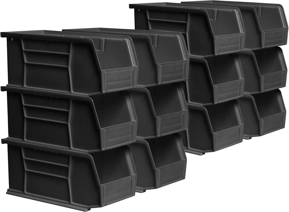 Akro-Mils 30230 AkroBins Plastic Storage Bins, 11"x5"x5", Blue, 12-Pack