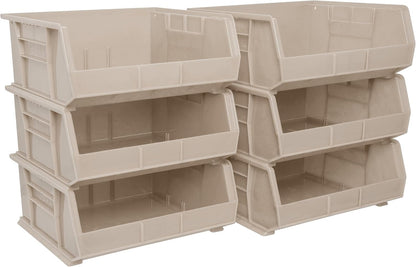 Akro-Mils 30235 AkroBins Plastic Storage Bins, 11"x11"x5", Red, 6-Pack