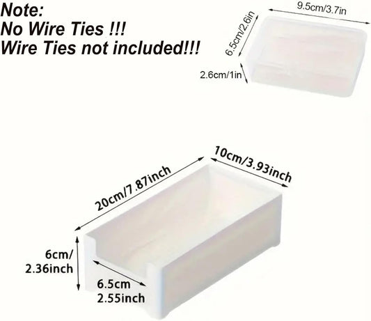 Cable Organizer Storage Box with 7 Wire Ties,Desktop Cable Management Box with Switch, Power Cord Organizer for Office,Home,Desk Accessories Storage Stationery Supplies（Clear）