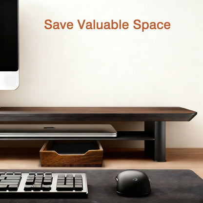 Walnut Desk Tray Organizer Drawer for Home Office, Desktop Accessories Wood Desk Organizer Tray for Keys, Pen, Watch