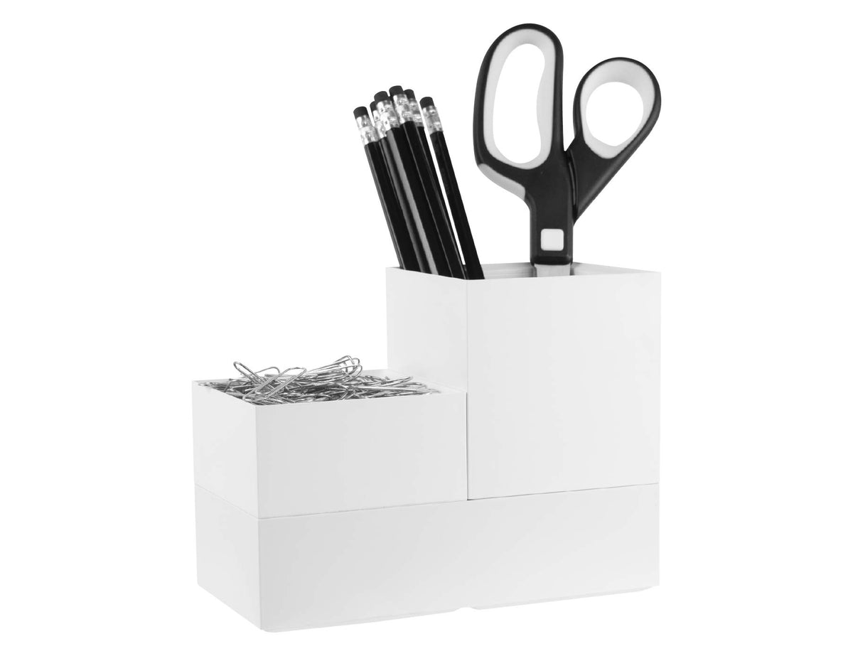 Bostitch Office Konnect Wide Accessory Tray, Desk Organizer, Storage, White