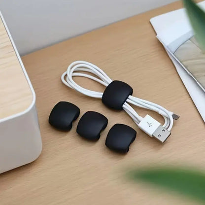 10-Pack Multi-Functional Cable Organizers, Durable Plastic Anti-Tangle Storage Solution, Ideal for Charging Cables and Earphone Wires