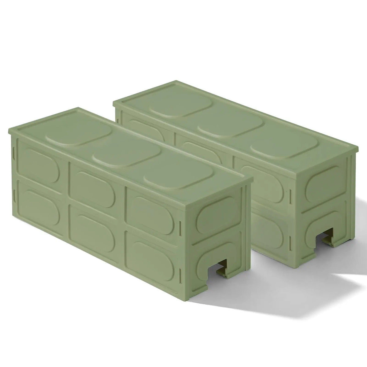 2 Pack PP Cable Management Box for Office & Home Organization with Openable Lid & Cable Entry Slots Green Christmas Decor