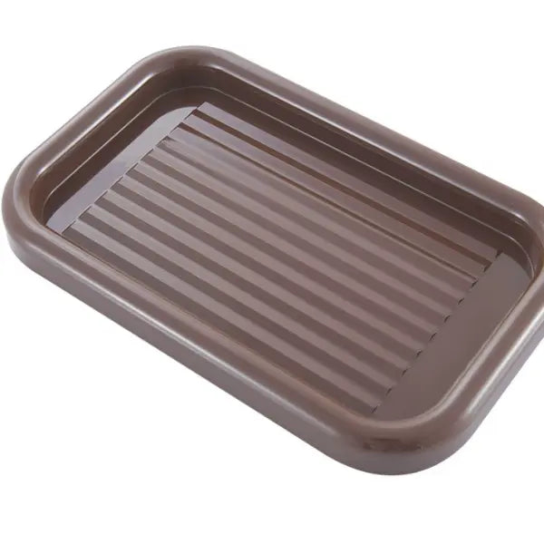 Compact Rippled Rectangular BPA-Free Plastic Desk Tray - Sleek, Modern, Durable Desk Accessories Organizer for Content Creators, Office Supplies - Spot-Clean Multi-Use Holder with Rectangular Form for Home Office