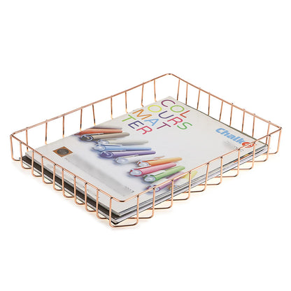 BTSKY Multipurpose A4 File Tray Wire Desk Tray Organizer, Black