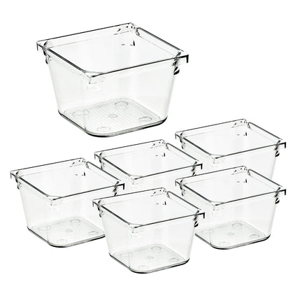 Ravinte 6 Pack Drawer Organizer, 6" x 9" Plastic Storage Bins