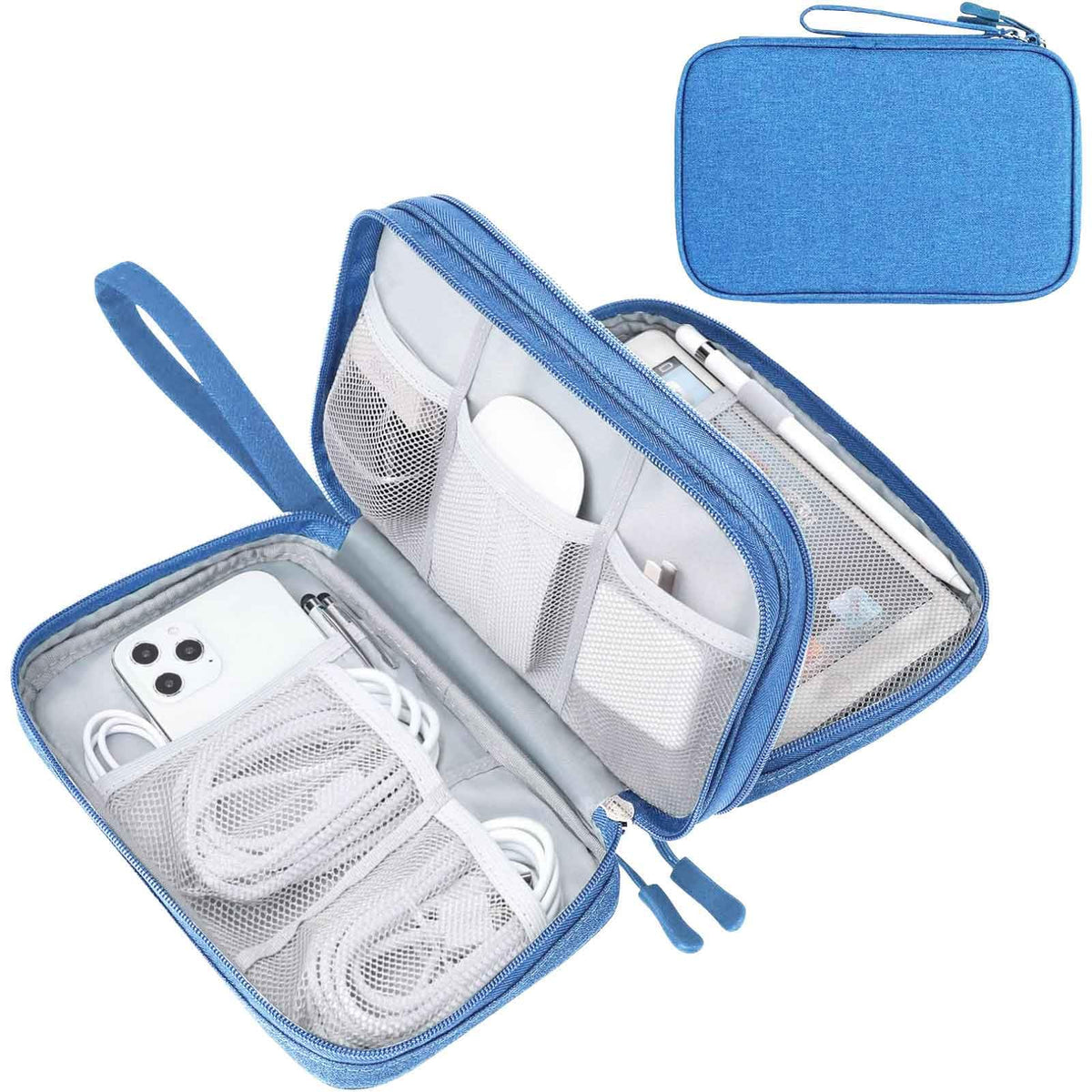 FYY Electronic Organizer, Travel Tech Pouch Bag, Cable Organizer Black