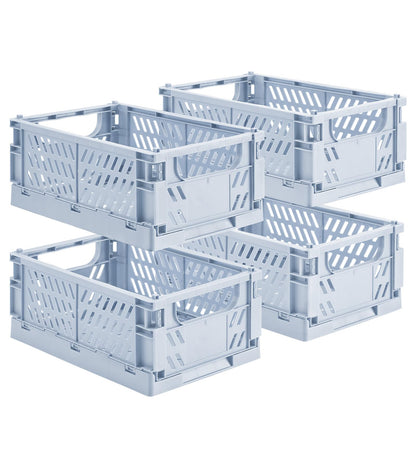 HUUSMOT 6-Pack Collapsible Small Plastic Storage Baskets, 5.9"x3.8"x2.2"