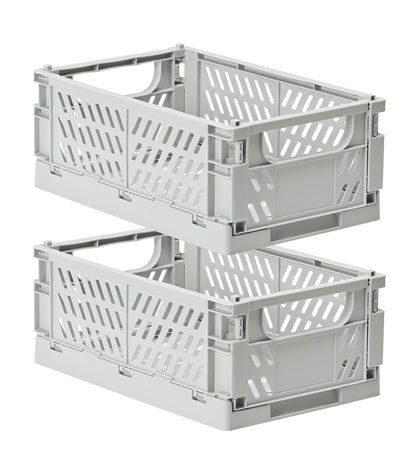 HUUSMOT 6-Pack Collapsible Small Plastic Storage Baskets, 5.9"x3.8"x2.2"