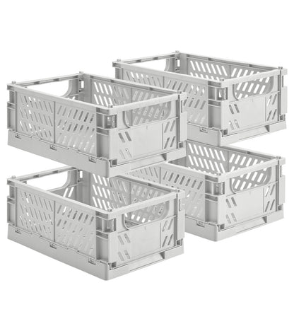 HUUSMOT 6-Pack Collapsible Small Plastic Storage Baskets, 5.9"x3.8"x2.2"