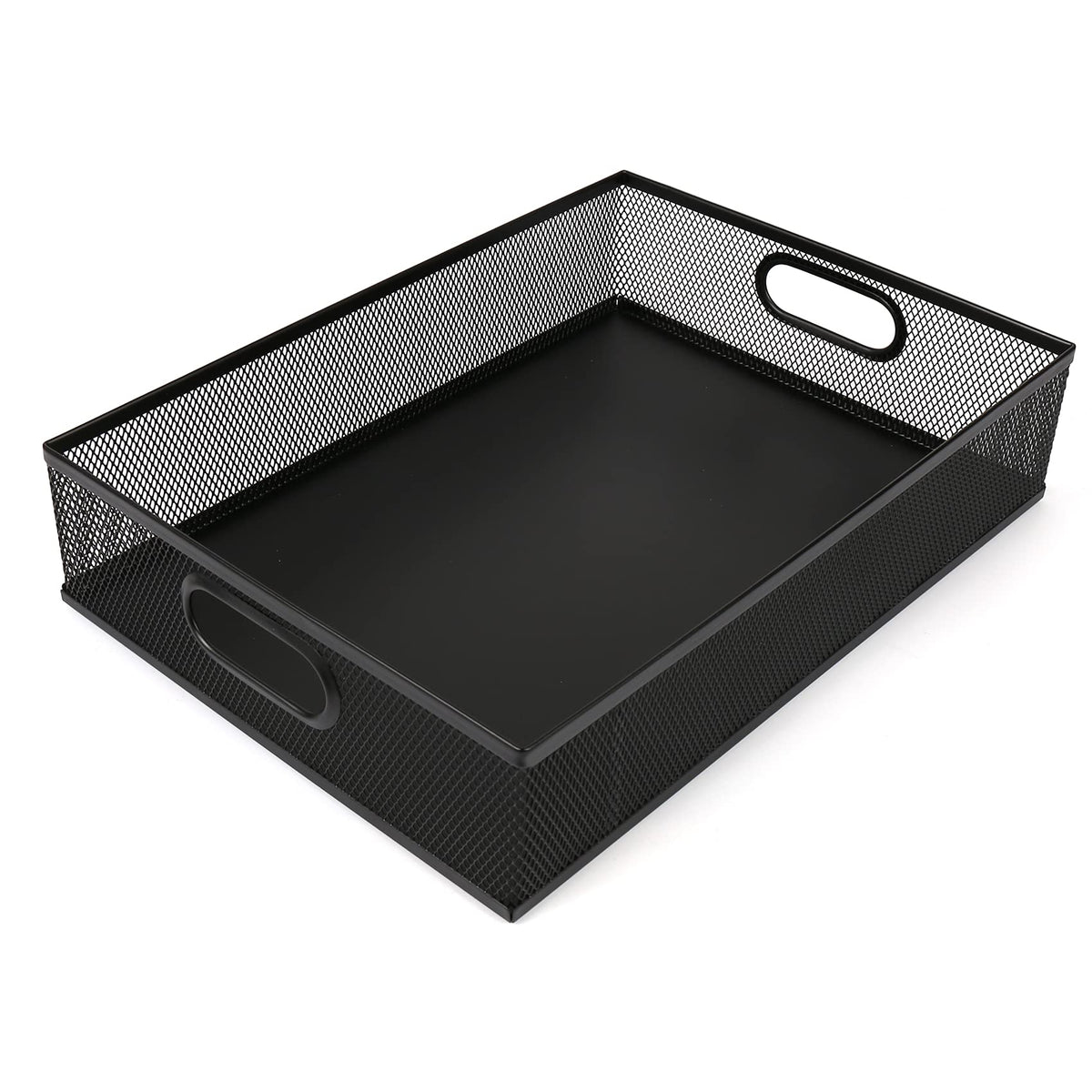 Desk Drawer Organizer, A4 Large Metal Mesh Desk Organizer Tray, Versatile Storage Box Set for Office Home Supplies,13 x 9 inches
