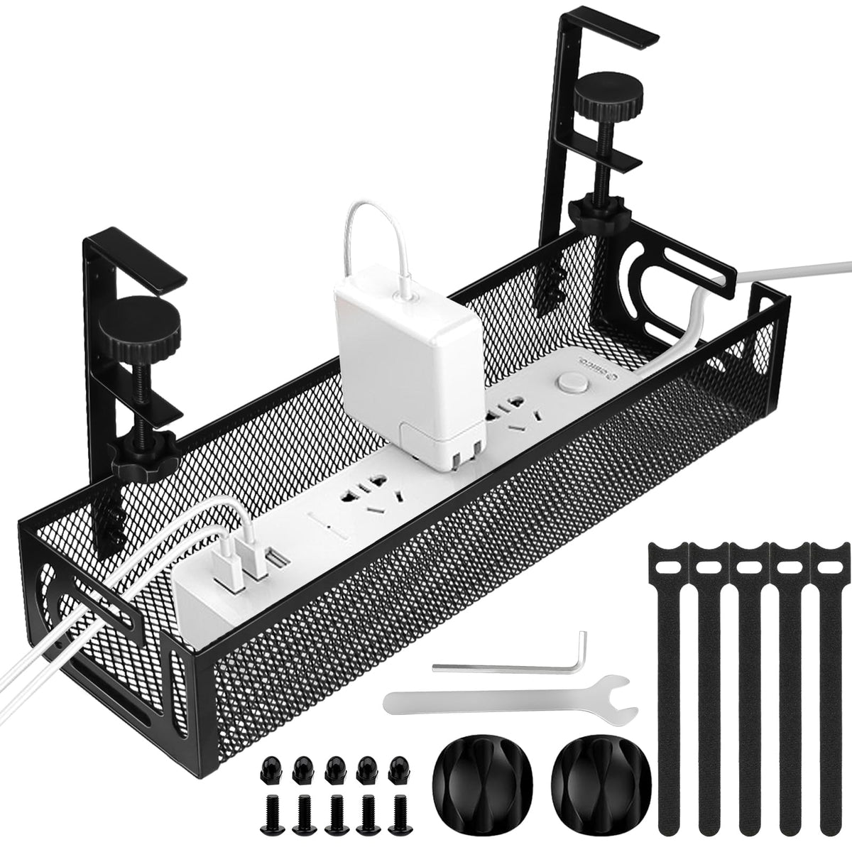 Cable Management, 25'' Cable Management Under Desk, Cable Tray