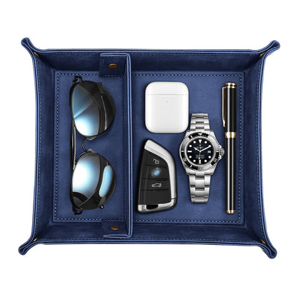 SITHON Valet Tray Desktop Storage Organizer with 2 Compartments