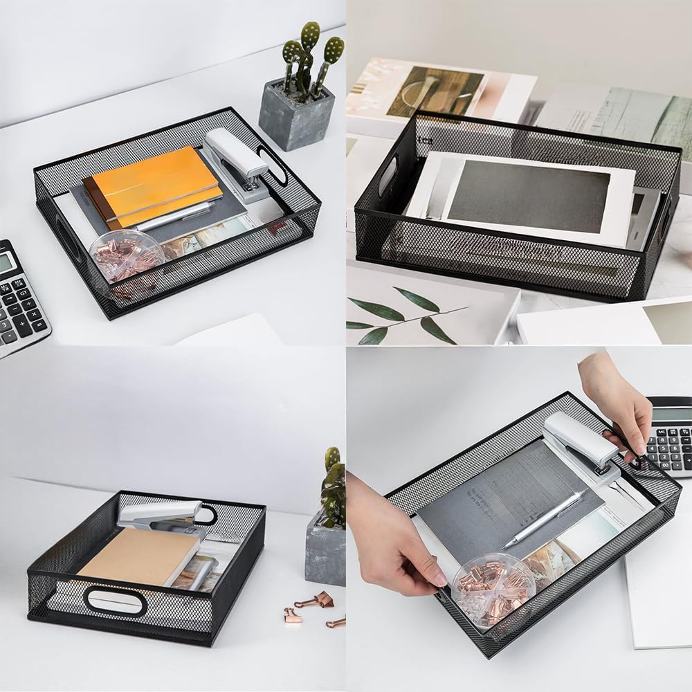 Metal Mesh Desk Organizer Tray, for Home, Classroom, Office.
