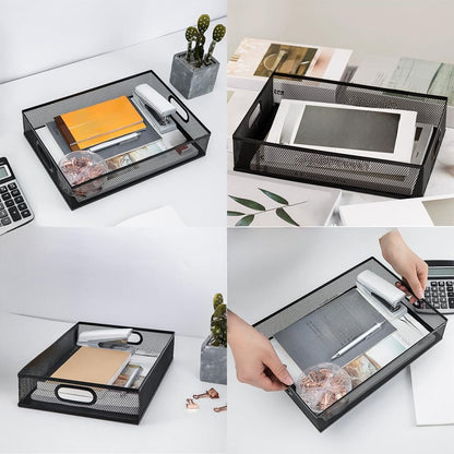 Metal Mesh Desk Organizer Tray, for Home, Classroom, Office.