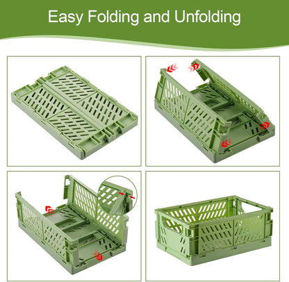 HUUSMOT 6-Pack Collapsible Small Plastic Storage Baskets, 5.9"x3.8"x2.2"