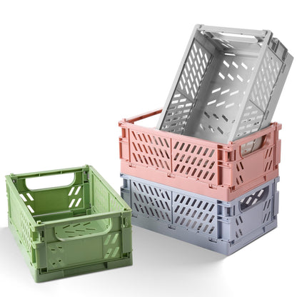 HUUSMOT 6-Pack Collapsible Small Plastic Storage Baskets, 5.9"x3.8"x2.2"
