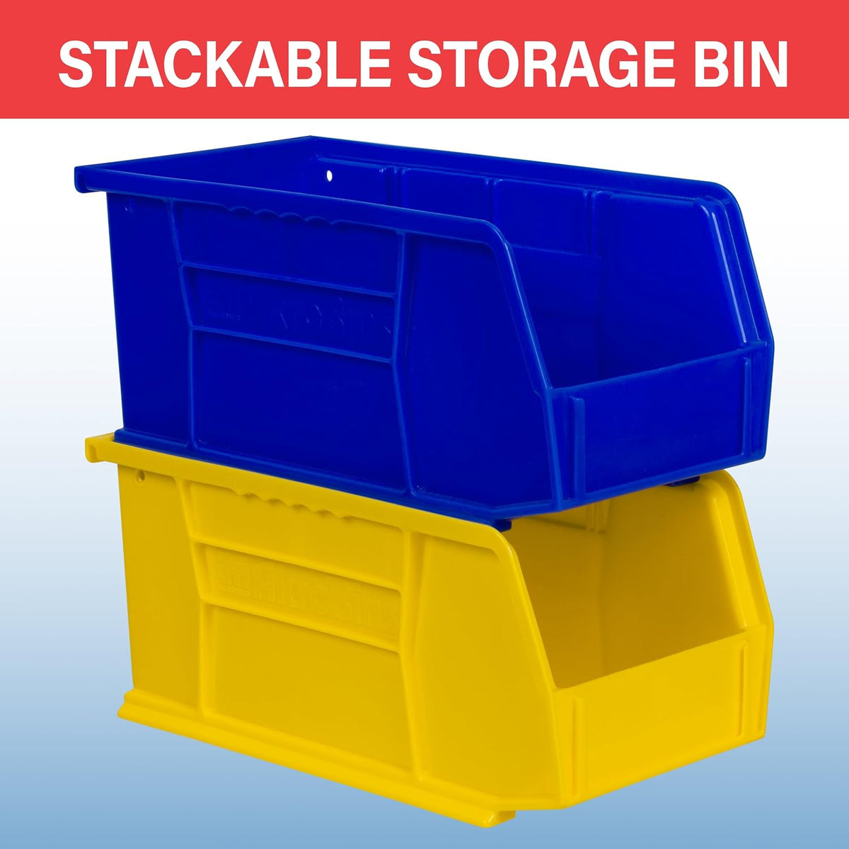 Akro-Mils 30230 AkroBins Plastic Storage Bins, 11"x5"x5", Blue, 12-Pack