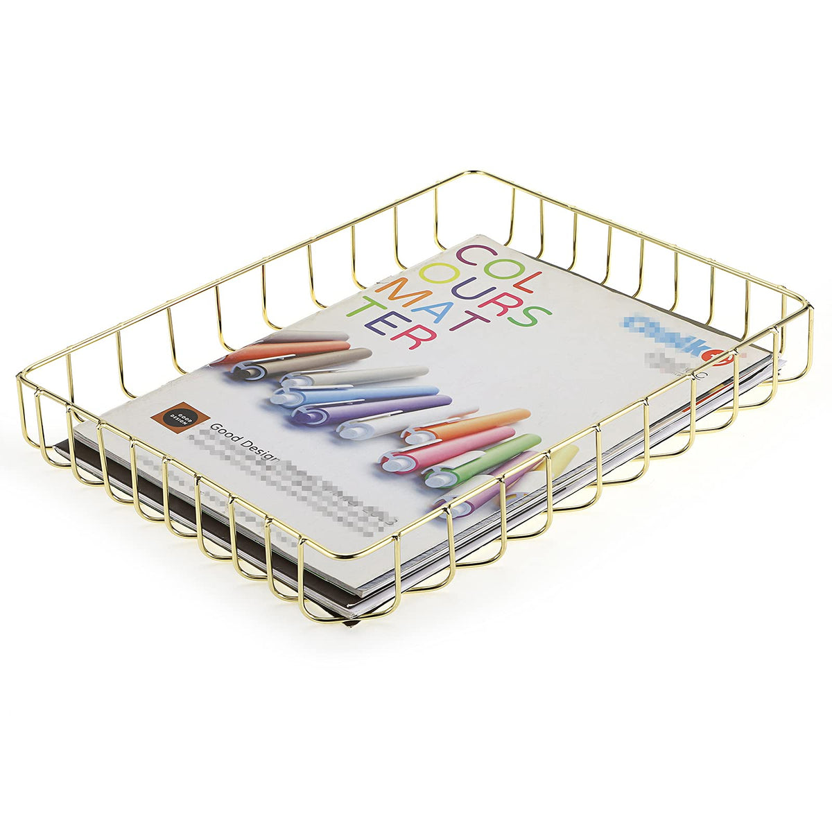 BTSKY Multipurpose A4 File Tray Wire Desk Tray Organizer, Black
