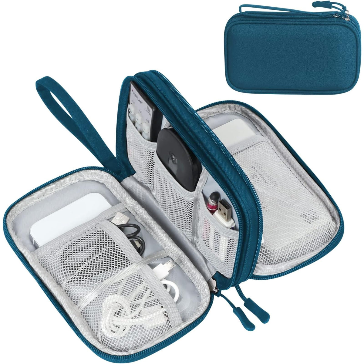 FYY Electronic Organizer, Travel Tech Pouch Bag, Medium, Black