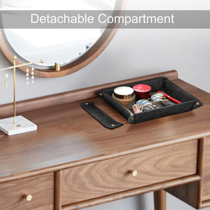 SITHON Valet Tray Desktop Storage Organizer with 2 Compartments