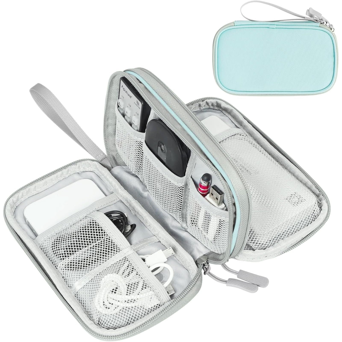 FYY Electronic Organizer, Travel Tech Pouch Bag, Cable Organizer Black