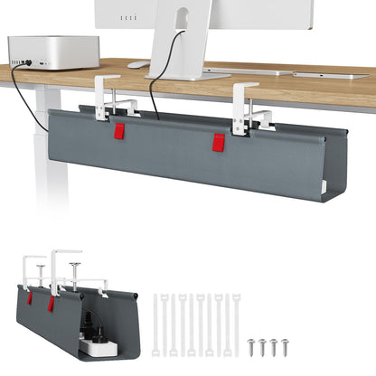 Univivi No Drill Under Desk Cable Management Tray, 36 inch Cable Management