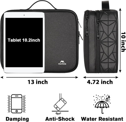 MATEIN Cord Organizer Case with Adjustable Divider, Large DJ Cable File Bag